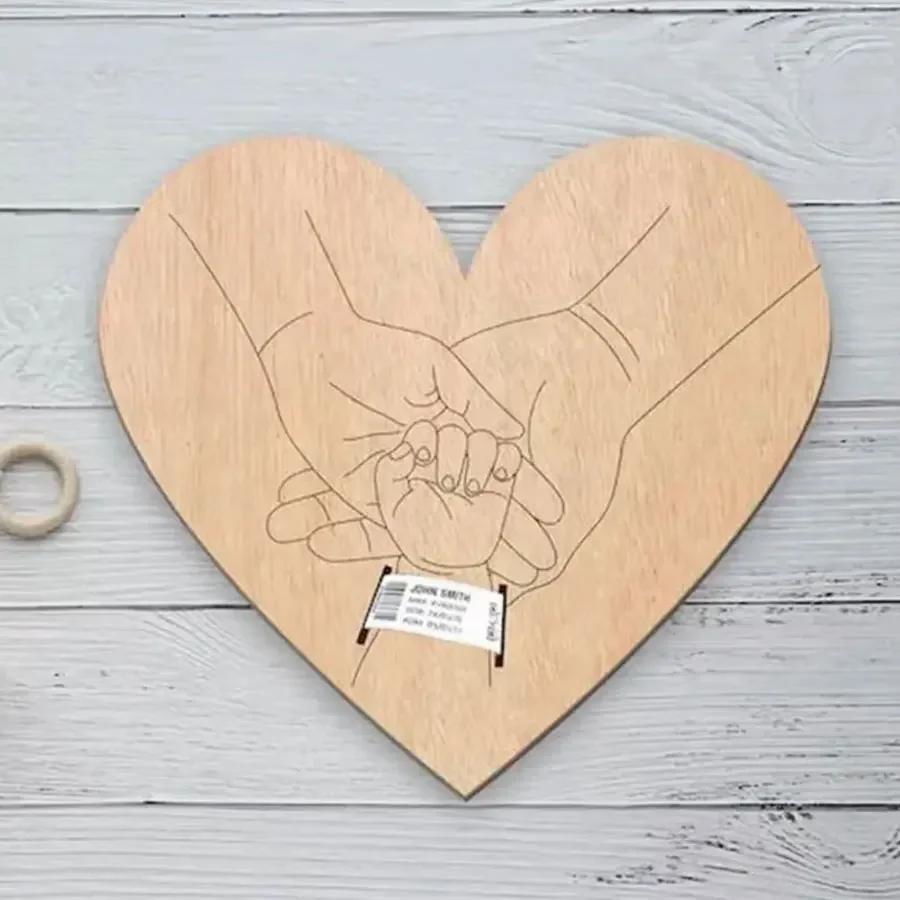 Bracelet de naissance de bébé, présentoir de Bracelet commémoratif en bois, panneau d'affichage de d