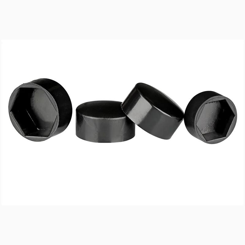 Capuchon de protection en plastique à tête plate, écrou Hexagonal noir/blanc/gris, vis hexagonale ex