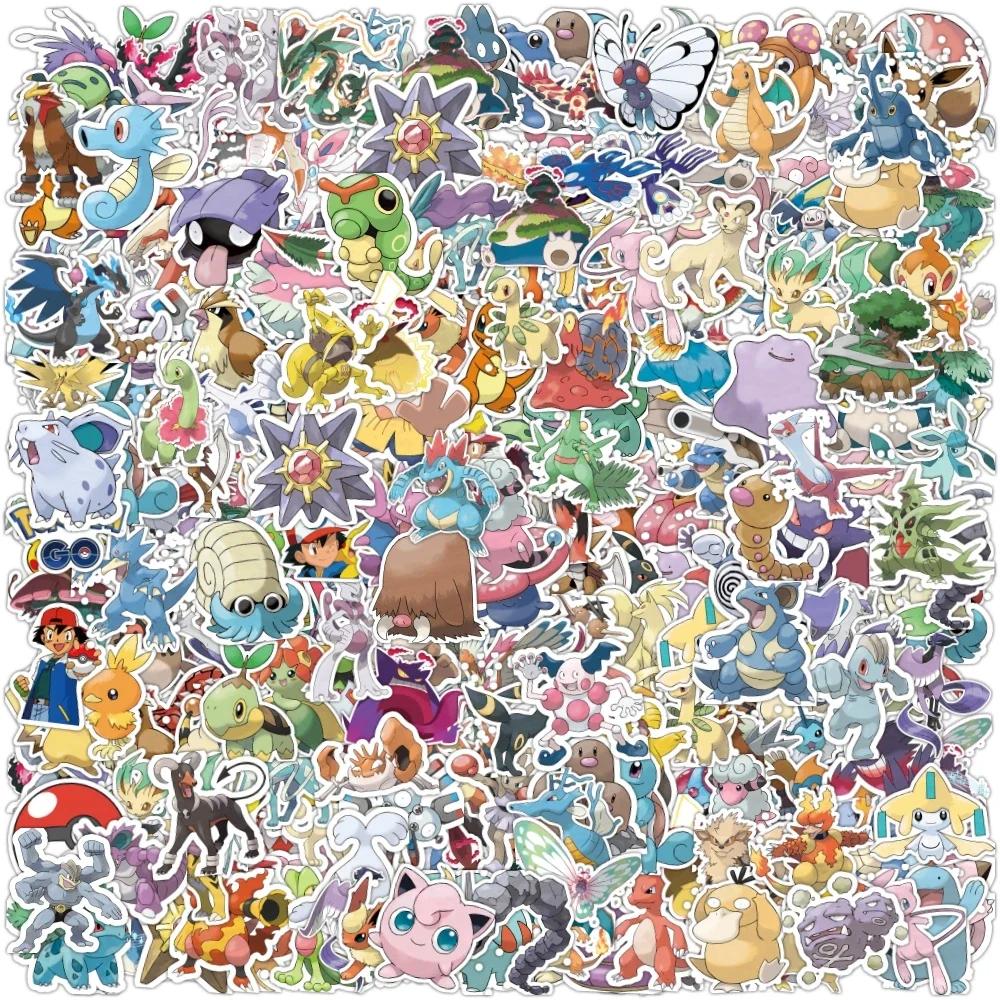100/200 pièces mignon Pikachu Pokemon autocollants Kawaii ordinateur portable téléphone autocollants