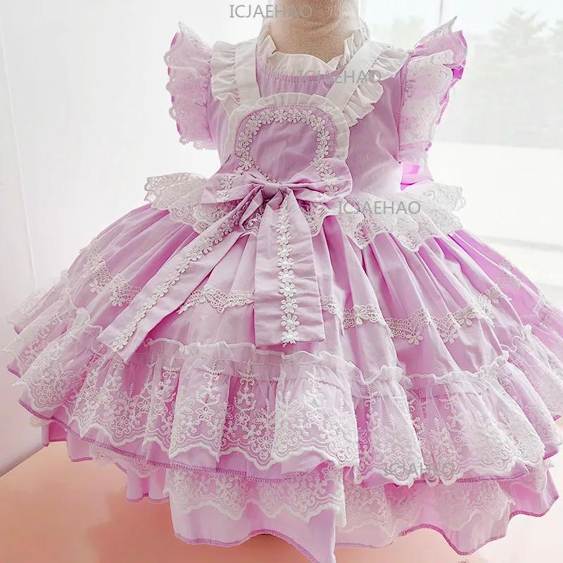 Robe de princesse Lolita pour filles 2026, tenue de tutu pour bébé pour le premier anniversaire, rob