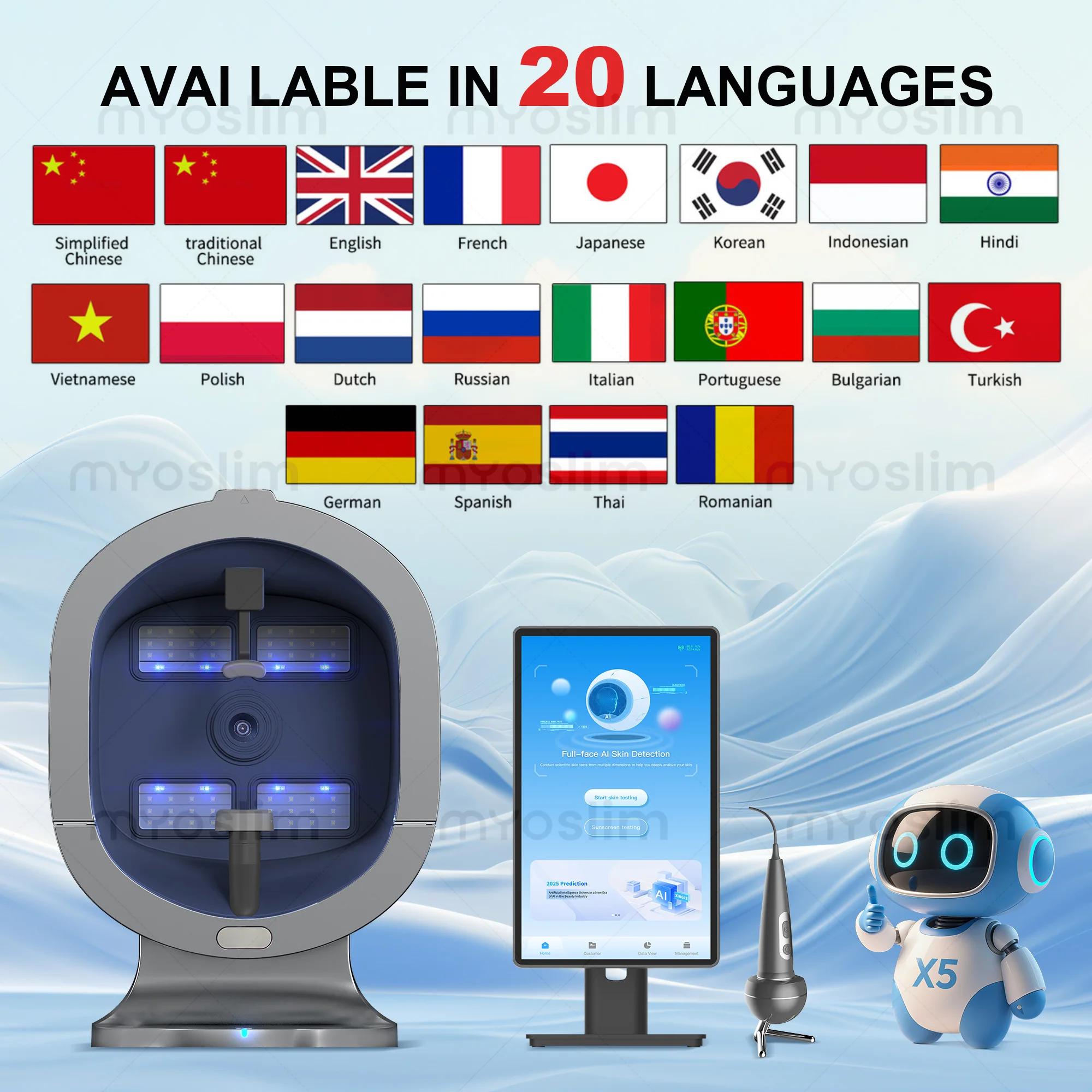 Analyseur Facial Numérique 3D Magic Mirror X5 AI, Analyseur de Peau Intelligent, Détecteur de Santé 