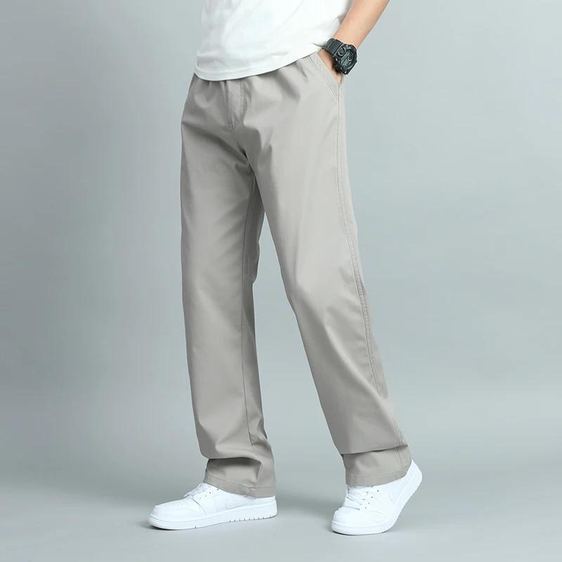 Grande taille hommes décontracté coton pantalon coupe ample pantalon droit Multi poche grand homme p