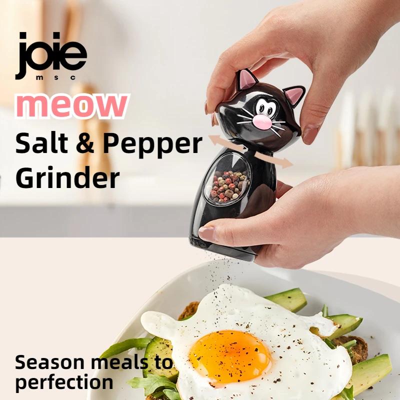 Joie ensemble de moulin à épices Shaker noyau en céramique Meow ensemble de moulin à sel et à poivre