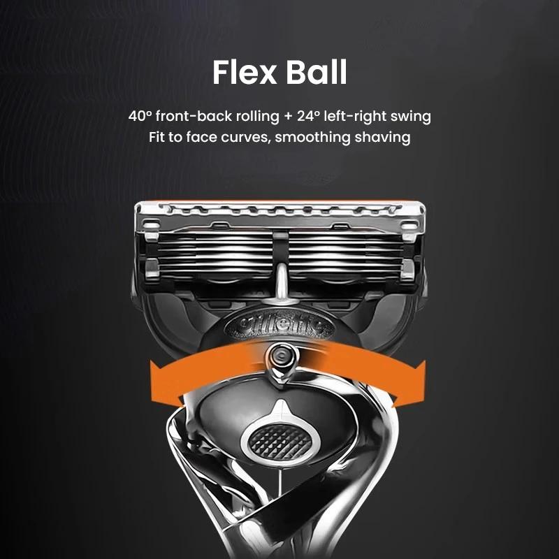 Gillette Razor Fusion 5 ProGlide Premiul Edition Flex Ball Tech Rasoir pour hommes avec lame de coup