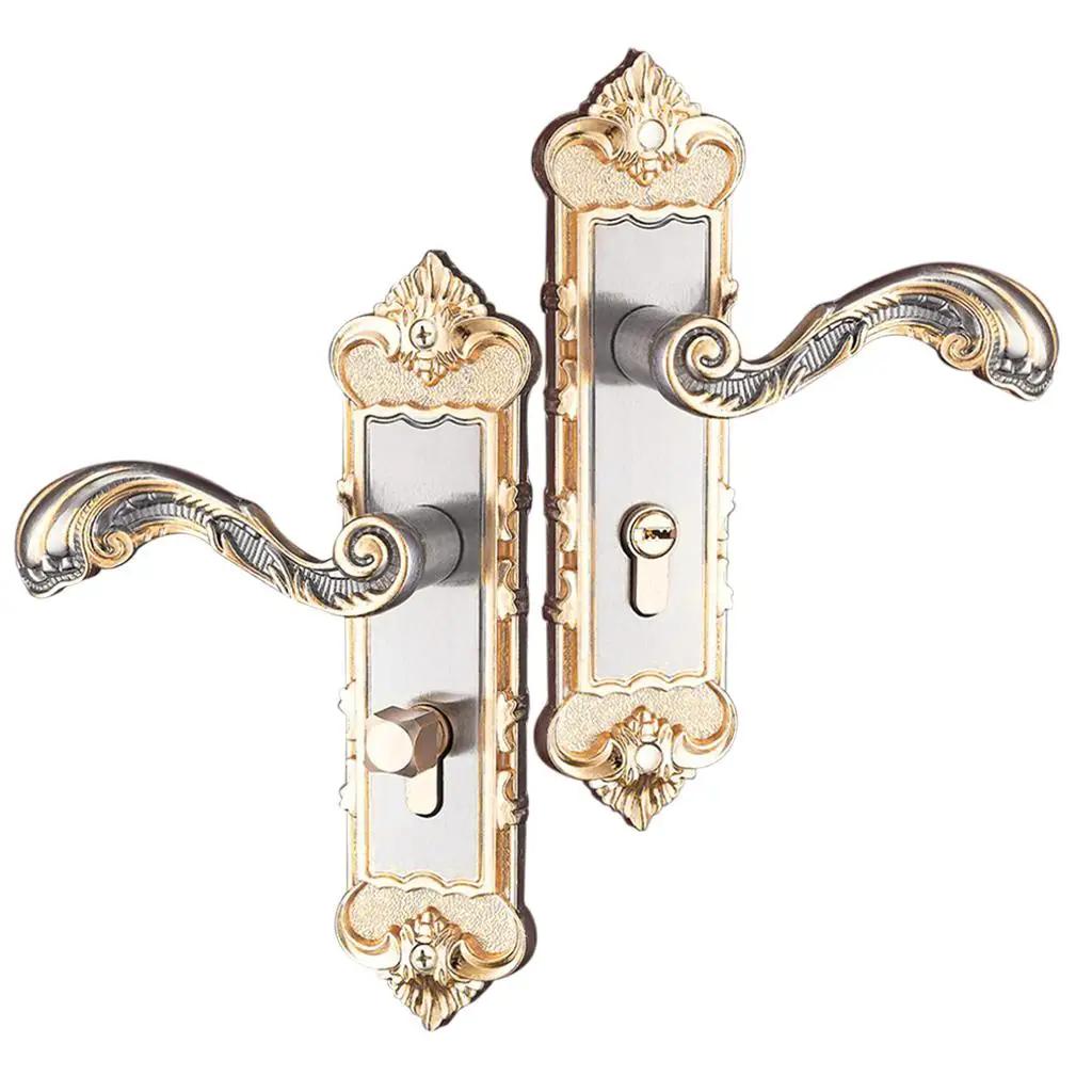 Poignée de porte à levier d'entrée [avec trois clés] pour bureau ou porte d'entrée # 6