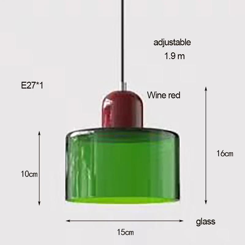 Lustre en verre nordique moderne pour chambre à coucher, lampe de chevet longue ligne, petit lustre 