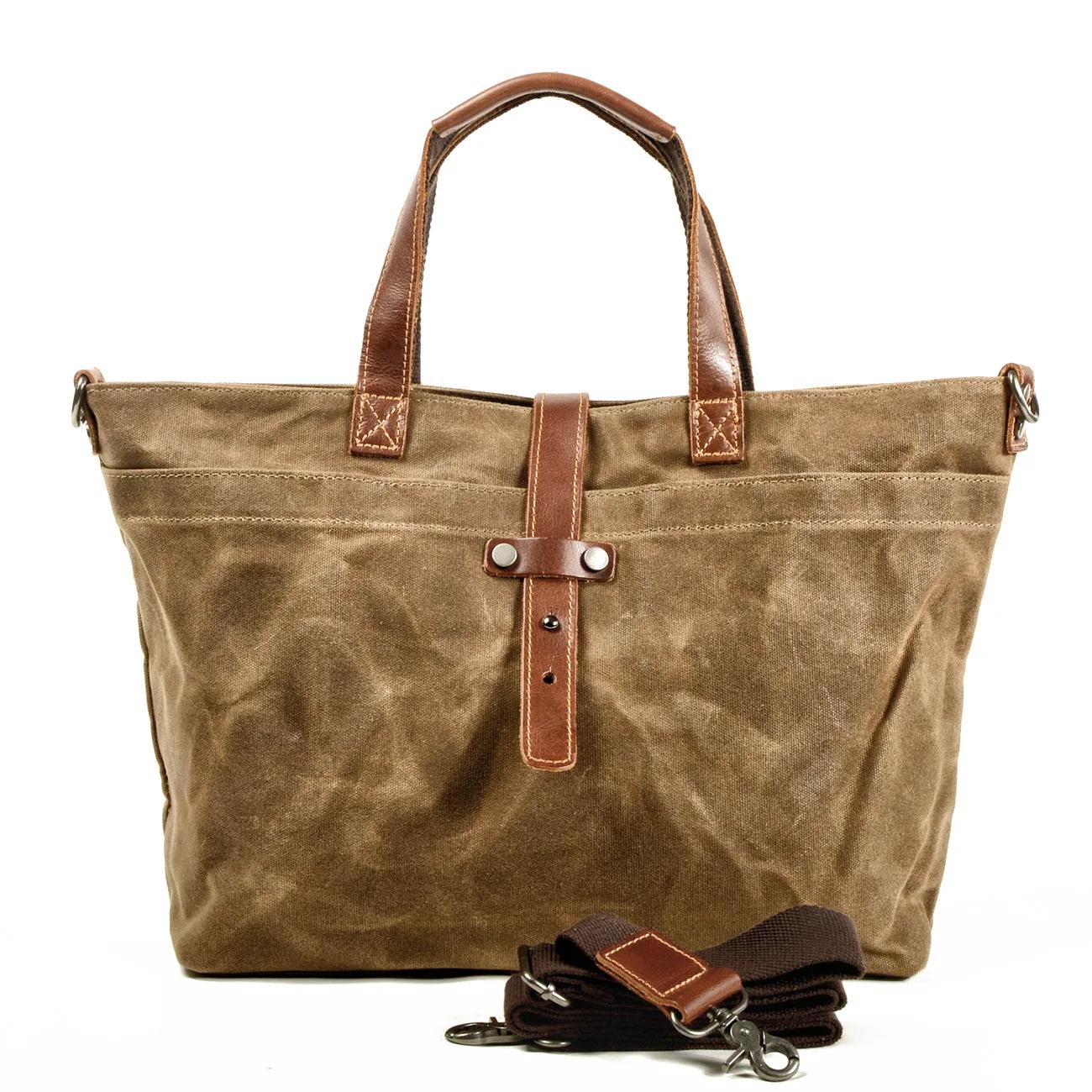 Sac à bandoulière en toile pour hommes et femmes, sac à main simple, horizontal, monochromatique, ré