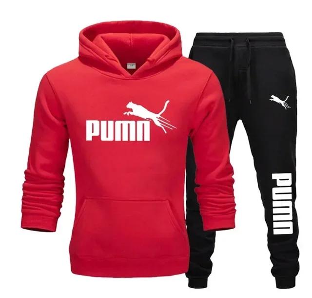 Nouvel ensemble deux pièces tendance pour homme : sweat à capuche et pantalon, collection automne-hi