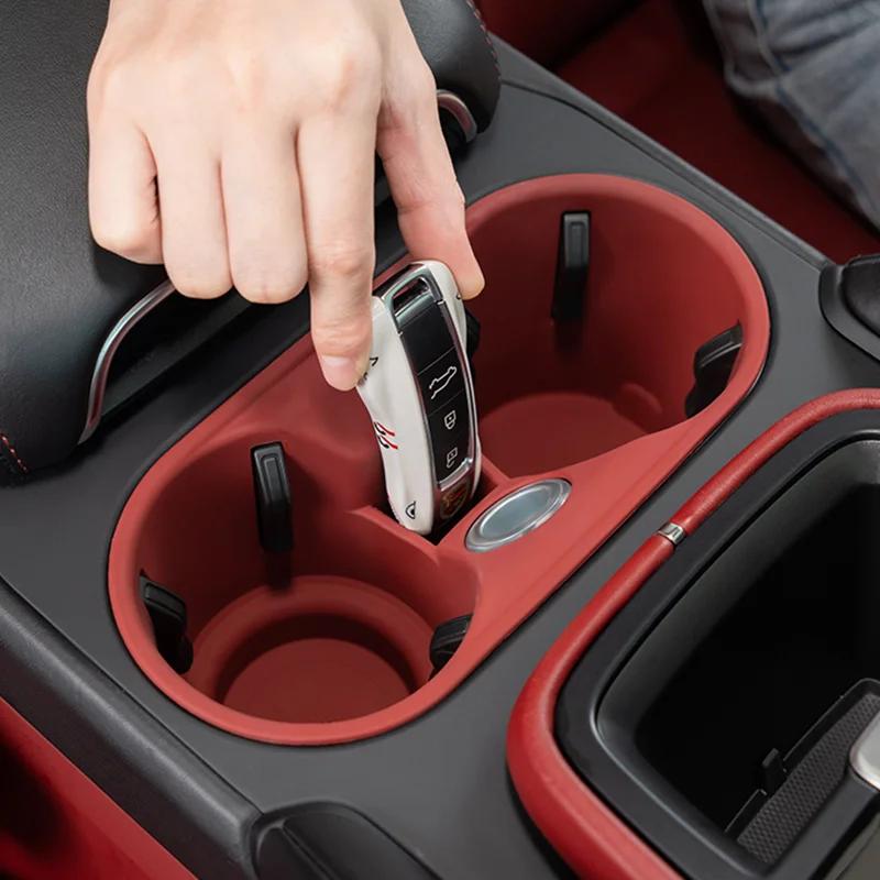 Porte-gobelet de voiture en Silicone pour Porsche Cayenne Macan, Console centrale, porte-bouteille, 
