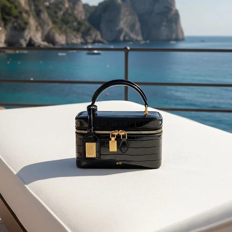 Sacs fourre-tout miniatures JW PEI pour femmes, sac bandoulière en cuir vegan gaufré façon croco, pe