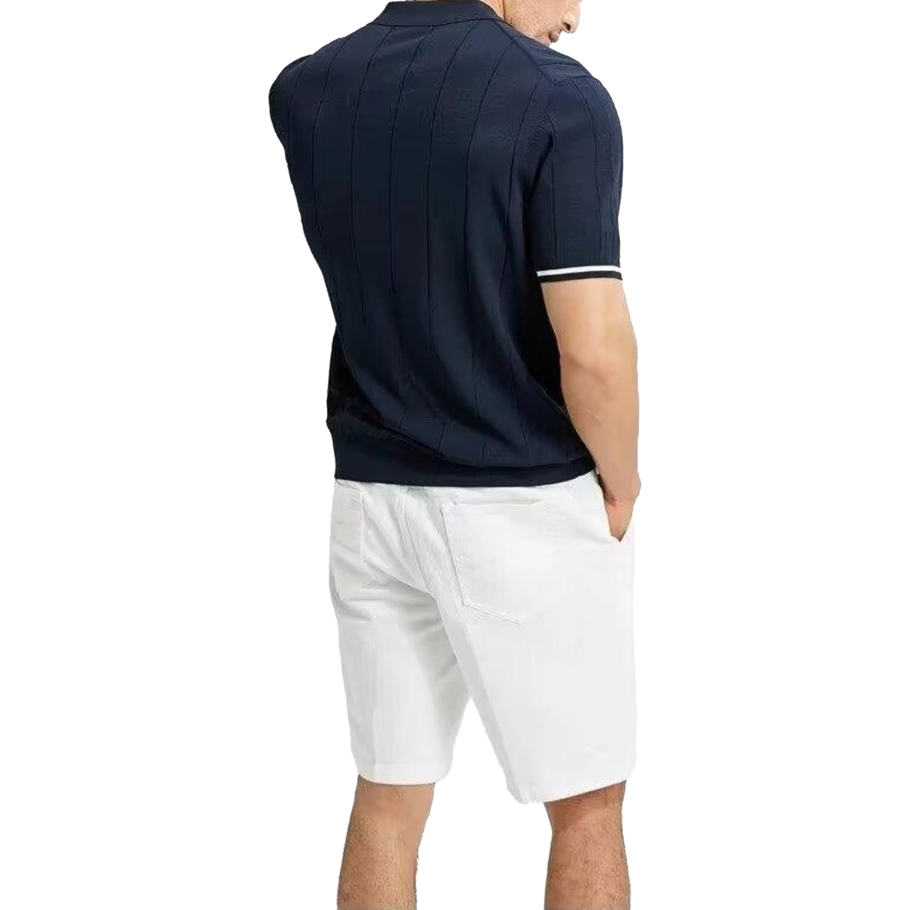 CHCH 2024 nouveau Polo d'été en tricot côtelé pour hommes respirant et frais marque qualité hommes p