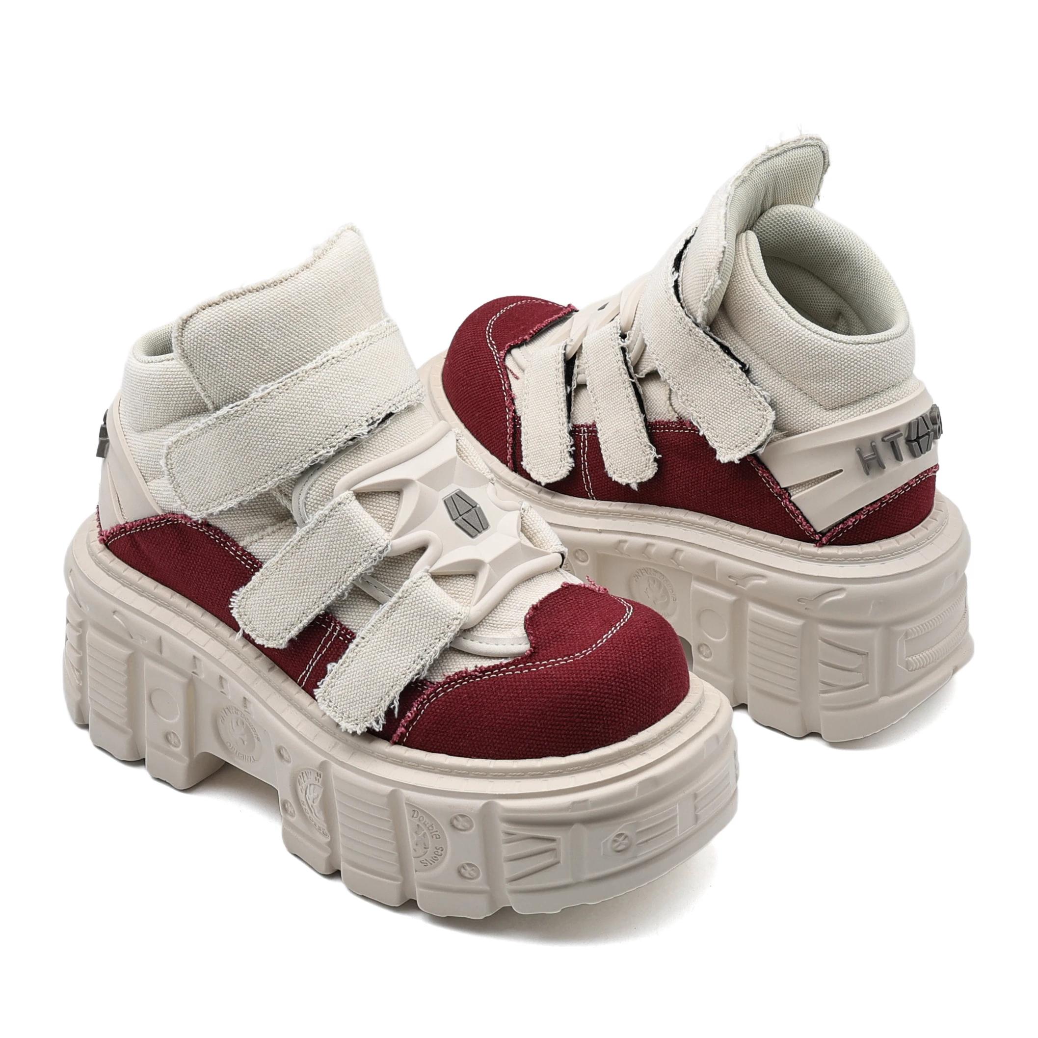 Gothique cheville Rock bottes 2026 femme baskets nouveau Style Punk femmes chaussures à lacets talon