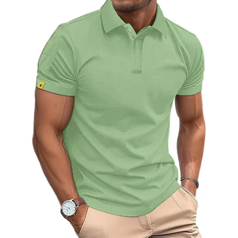 Polo d'été à manches courtes pour hommes, t-shirt de Sport décontracté, Business, léger, boutons, St
