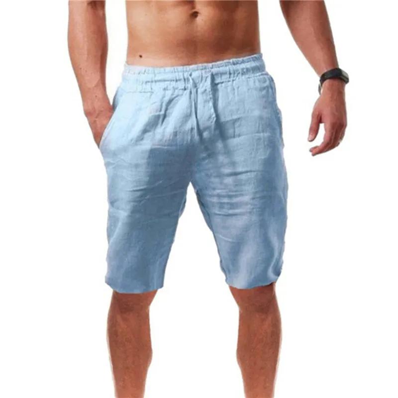 Short en coton pour hommes, pantalon court d'été respirant, couleur unie, Fitness, Streetwear, 1 piè