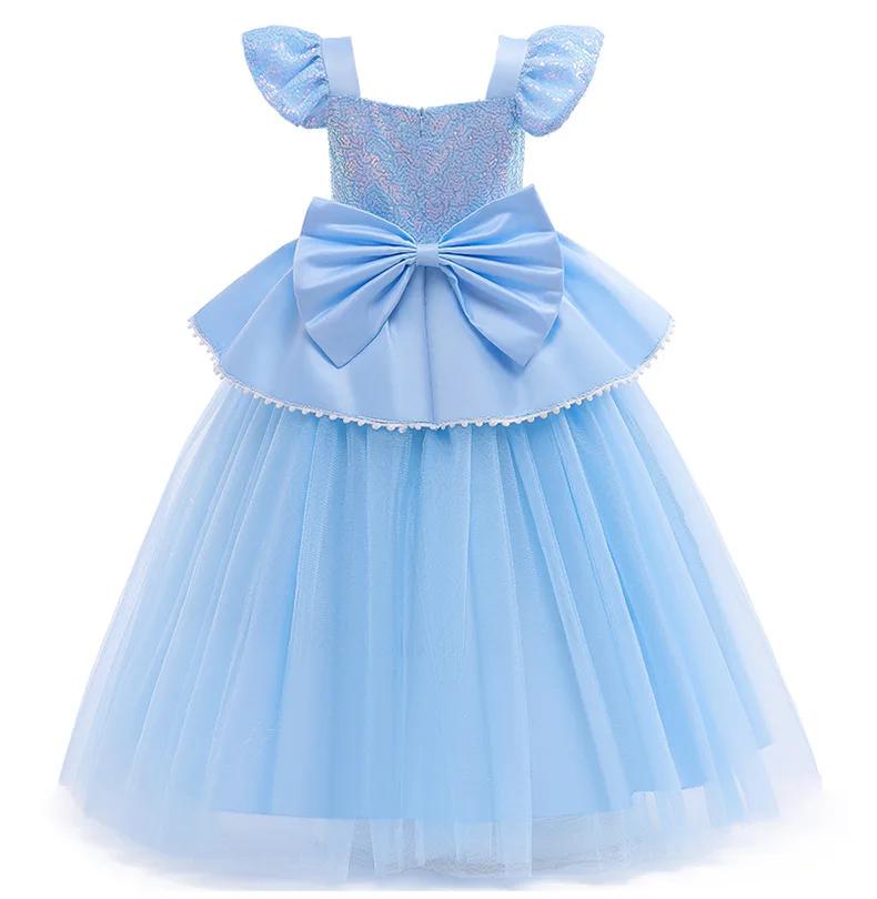 Robe Cendrillon de 2 à 10 ans, Costume de Cosplay de princesse pour filles, déguisement de fête de n
