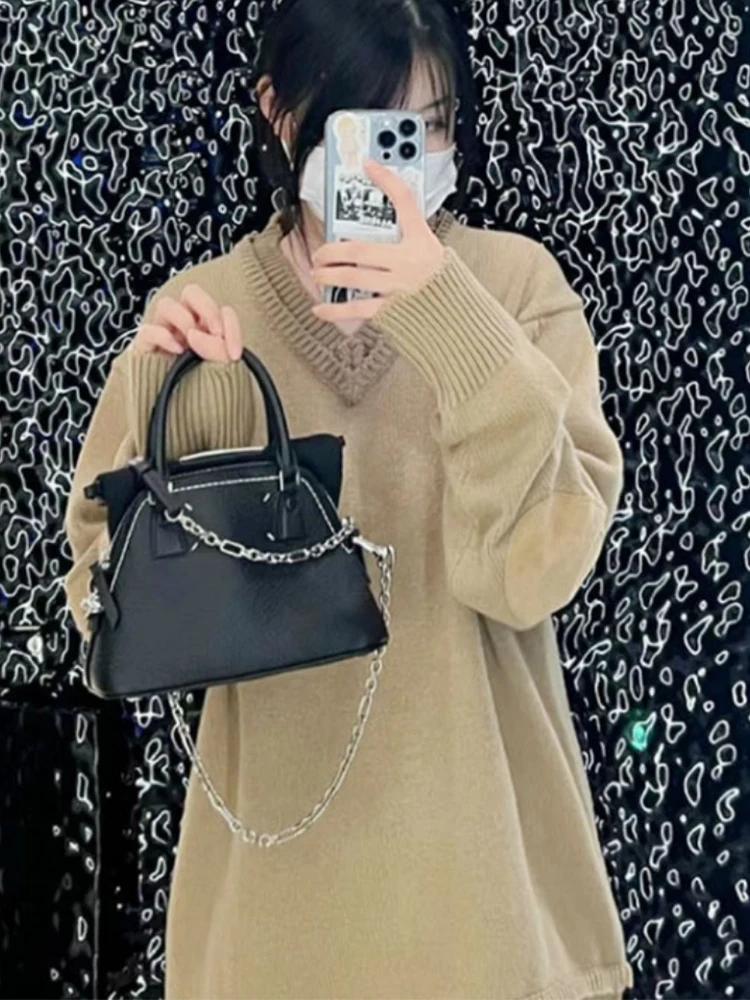 Sac à coque de créateur unique, sac à bandoulière irrégulier noir et blanc, sac à main à bandoulière
