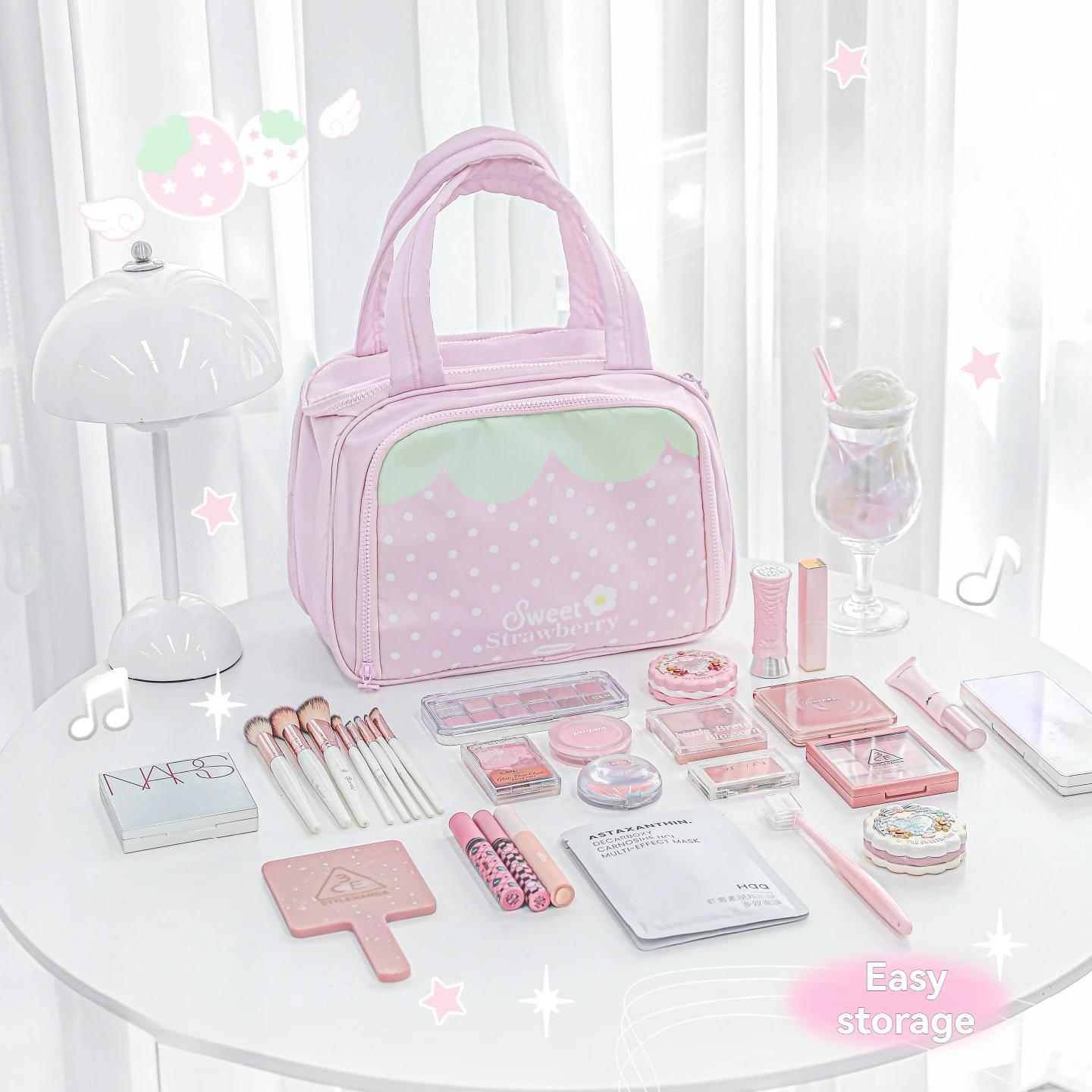1PC Trousse de maquillage, sac de rangement pour salle de bain, sac de voyage portable à main