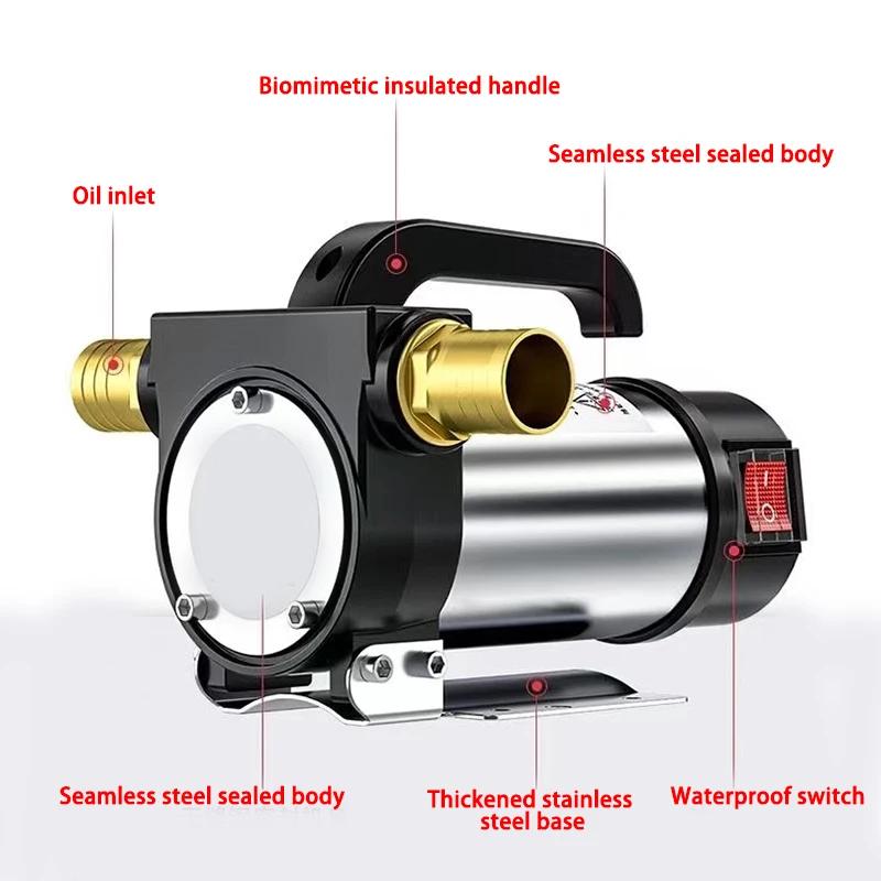 Pompe à huile électrique pour voiture, pompe de ravitaillement auto-amorçante Diesel 12V/24V/220V po