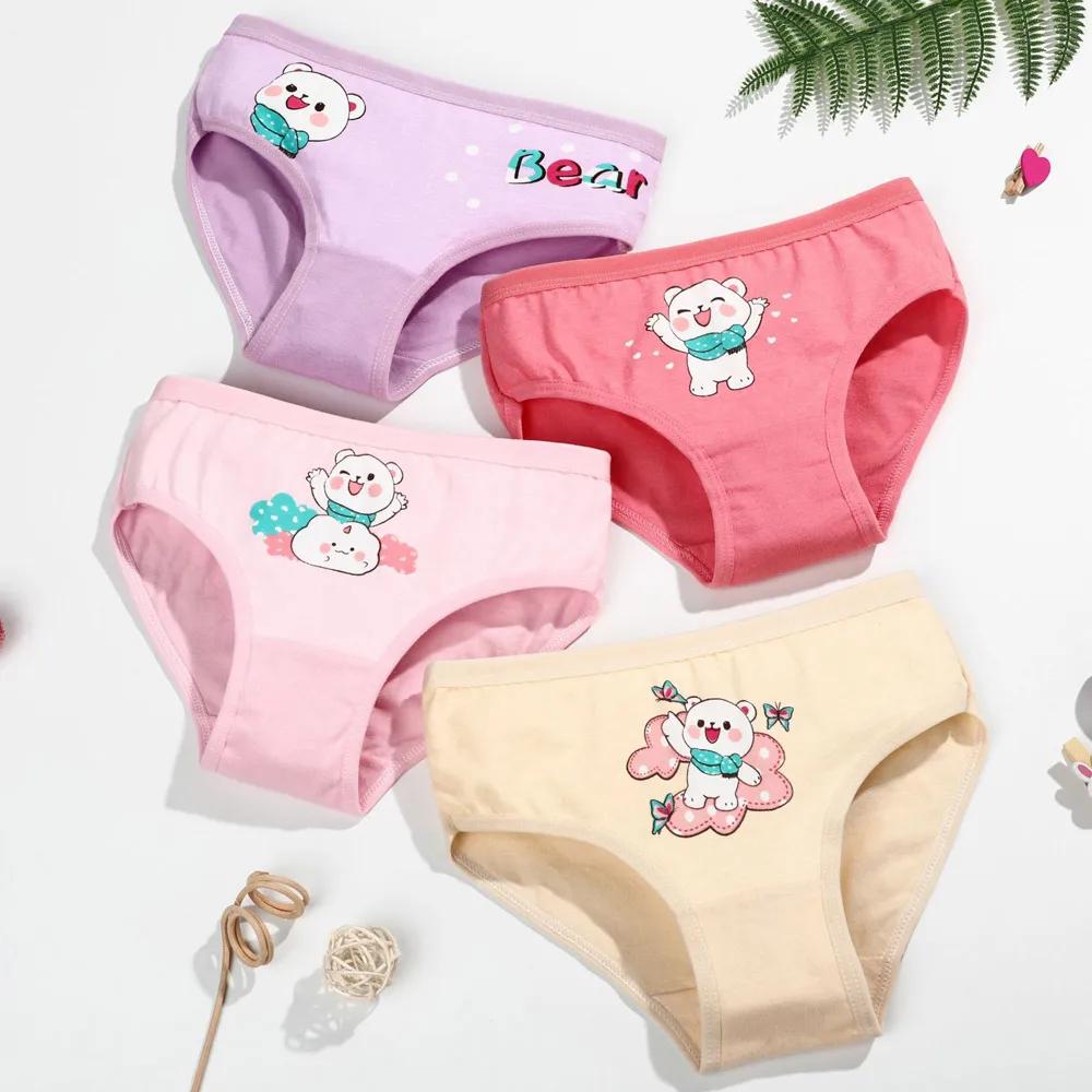 1/4/8/12 pièces enfants filles culottes ensembles coton joli mignon dessin animé licorne imprimer en