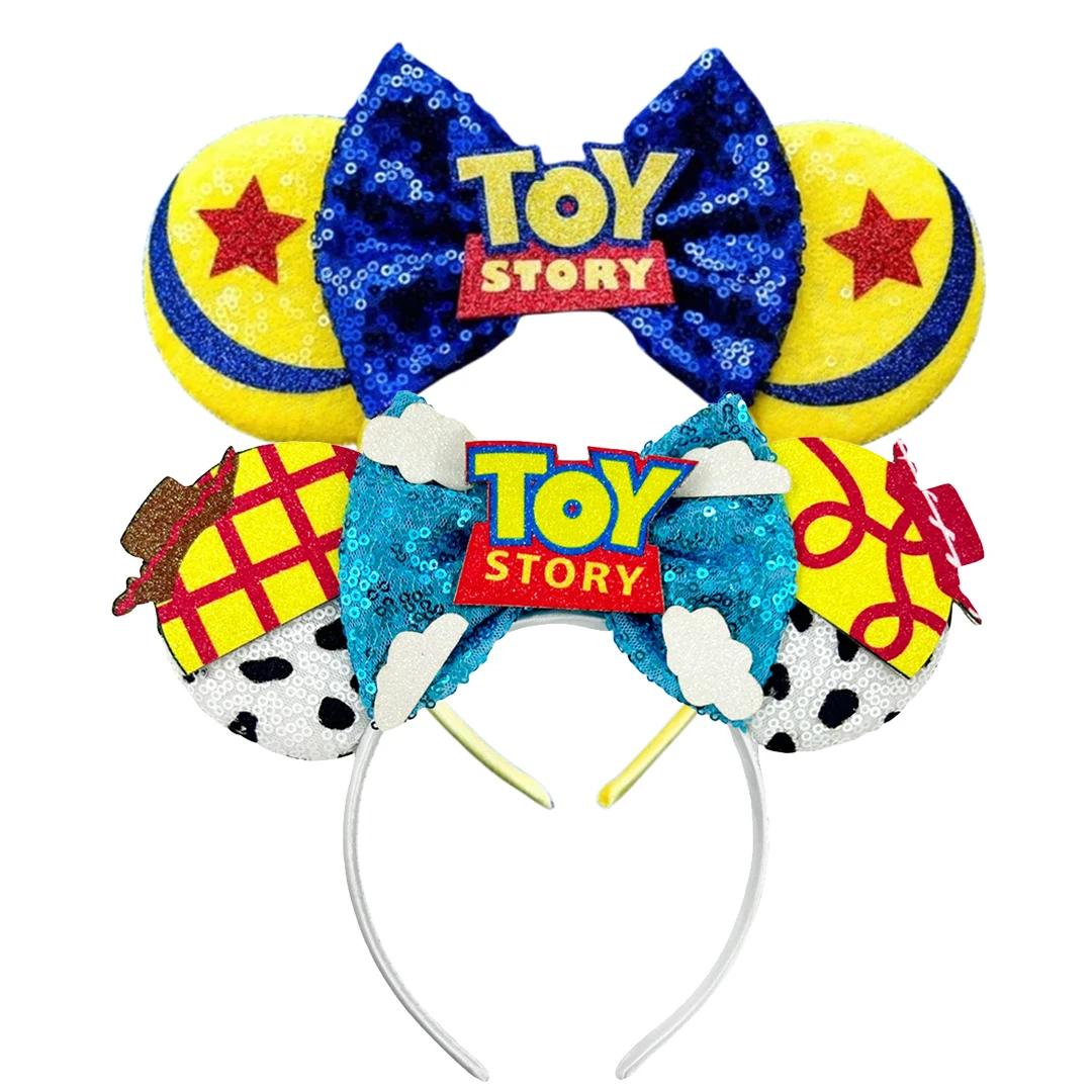 Bandeaux oreilles de Mickey Mouse pour femmes, accessoires pour cheveux, bandeau Toy Story pour fill