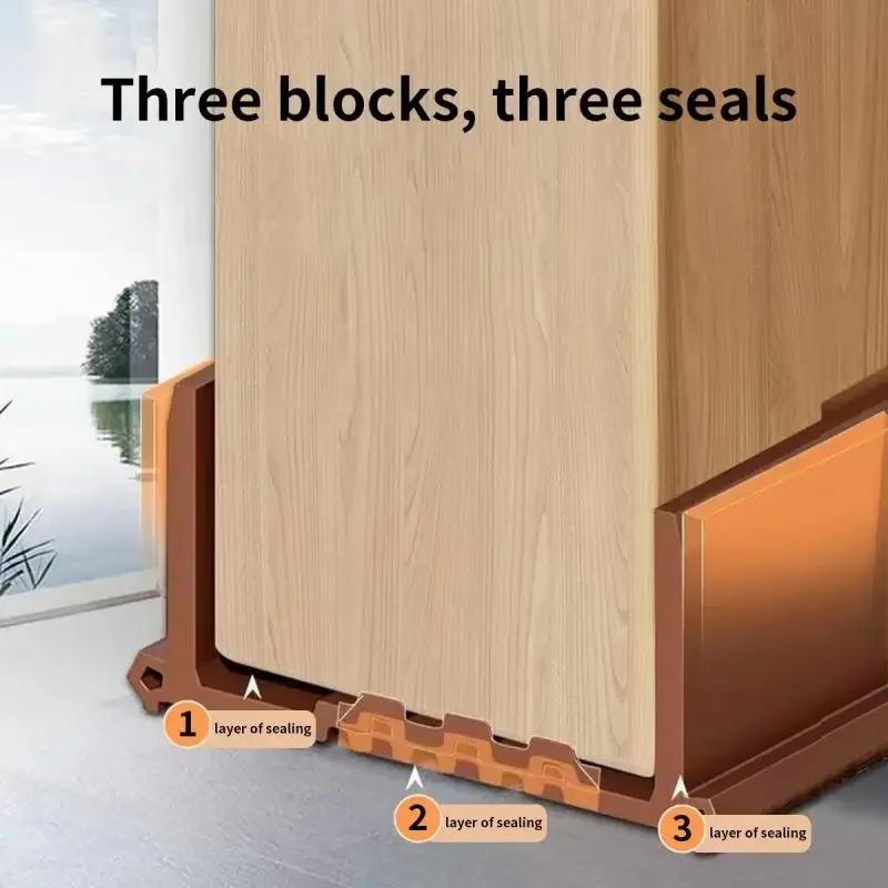 1 pièce Bande d'étanchéité isolante pour bas de porte, anti-poussière et anti-bruit, protection cont
