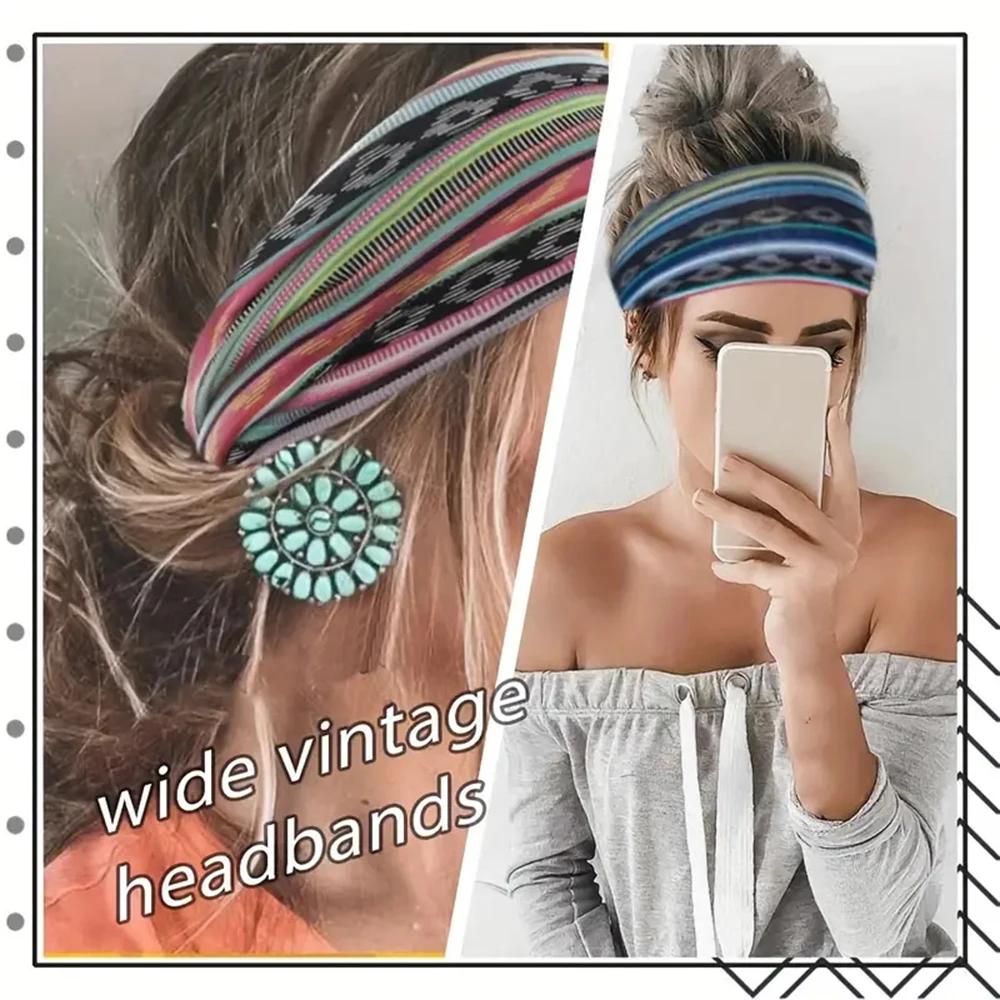 Foulard élastique de Style bohème pour femmes européennes et américaines, accessoires pour cheveux à