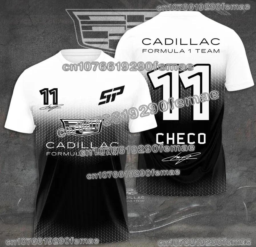 T-shirt pour homme de l'équipe Cadillac Racing avec impression 3D, chemise à manches courtes à sécha