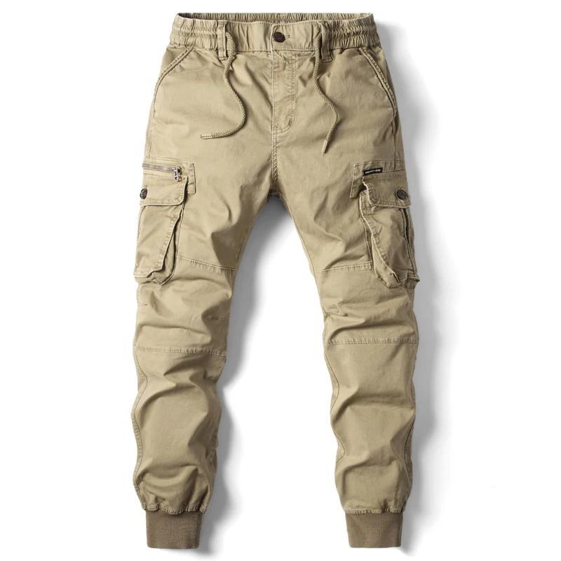 Nouveau coton hommes Cargo pantalon kaki décontracté hommes tactiques Joggers Cargo multi-poches mod