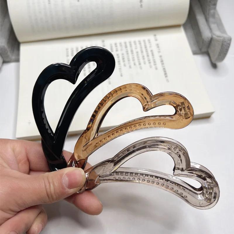 AWAYTR Vintage banane pince pour bouclés longs droites cheveux courts griffe femmes filles coiffure 