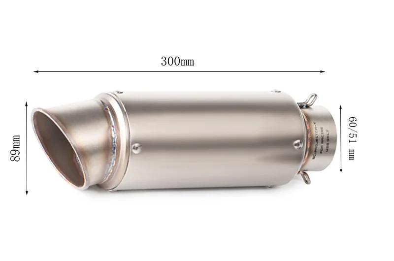 Silencieux universel en fibre de carbone pour moto, GP-Project, Suzuki GSXS1000, Kawasaki Versys 100