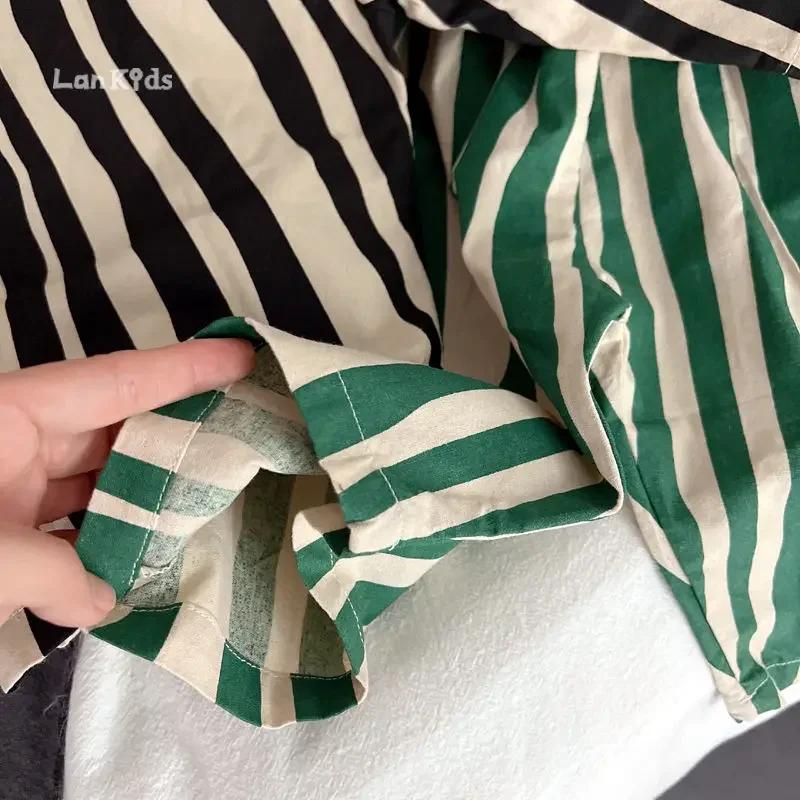 Short doux et respirant pour bébés garçons et filles, pantalon rayé décontracté pour enfants, longue