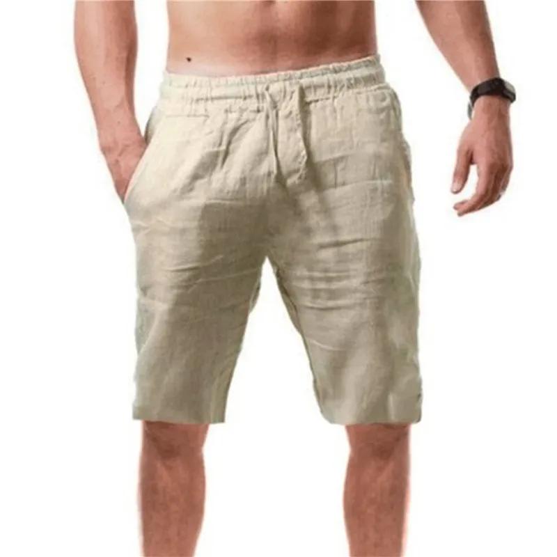 Short en coton pour hommes, pantalon court d'été respirant, couleur unie, Fitness, Streetwear, 1 piè
