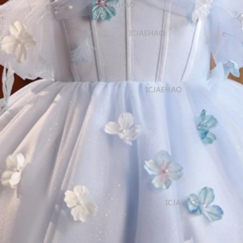 Robe de princesse pour filles, costume de demoiselle d'honneur, petite fée, pour spectacle de piano,
