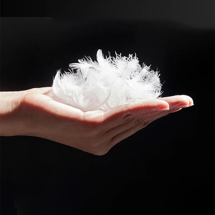 Oreiller en plumes d'oie blanches 100%, oreiller orthopédique à cinq étoiles en plumes d'oie pour hô