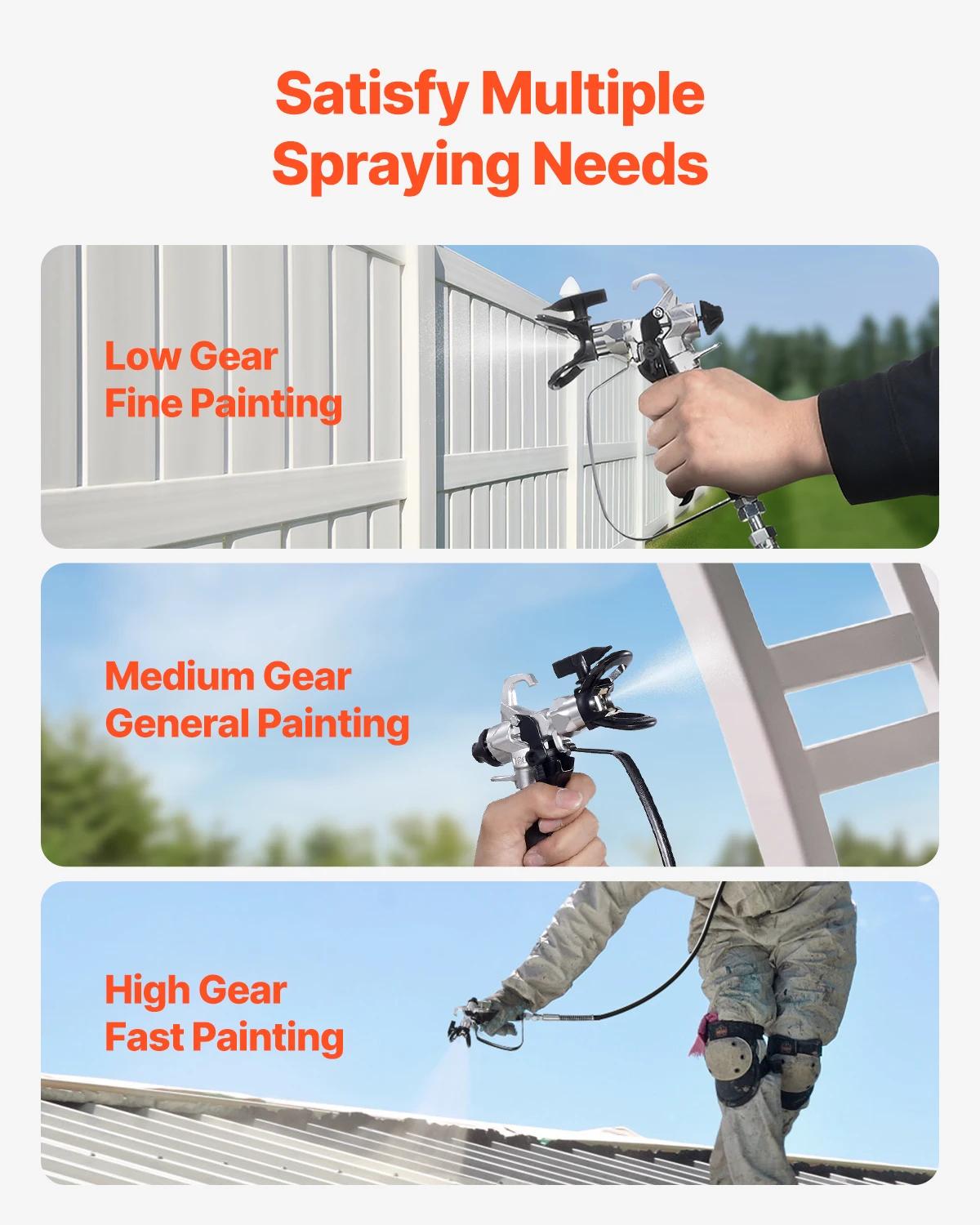 SucceBuy Pulvérisateur de peinture sans air sur pied, pulvérisateur sans air à haute efficacité 650 