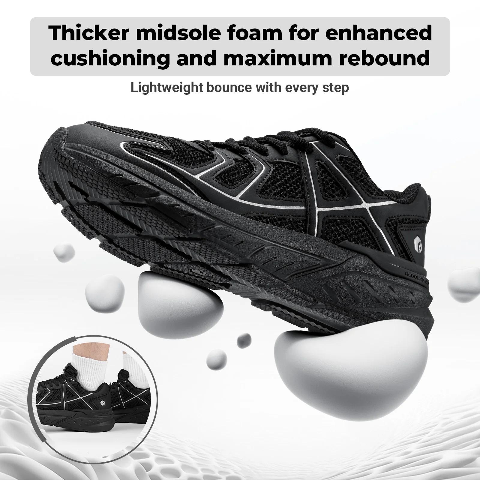 Chaussures de marche Fittington, baskets décontractées à amorti extra large, résistantes à l'usure, 
