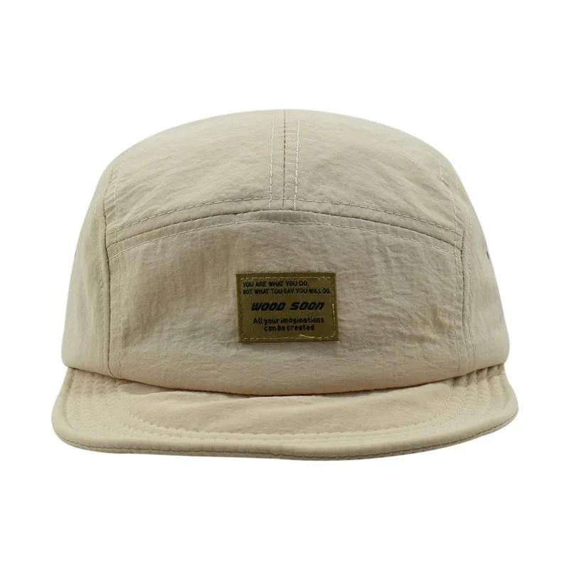 Casquette de Baseball à 5 panneaux, à la mode, à rabat, à séchage rapide, à bords plats, pour hommes