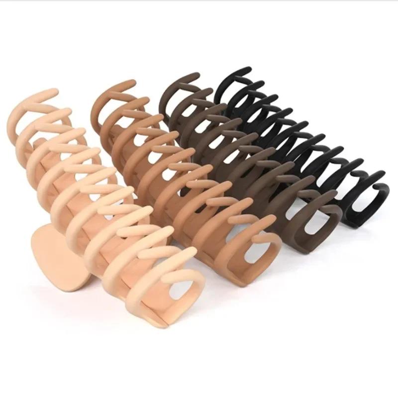 Lot de 1/2/3/4/6 grandes pinces à cheveux géométriques pour femmes, épingles à cheveux croisées mate