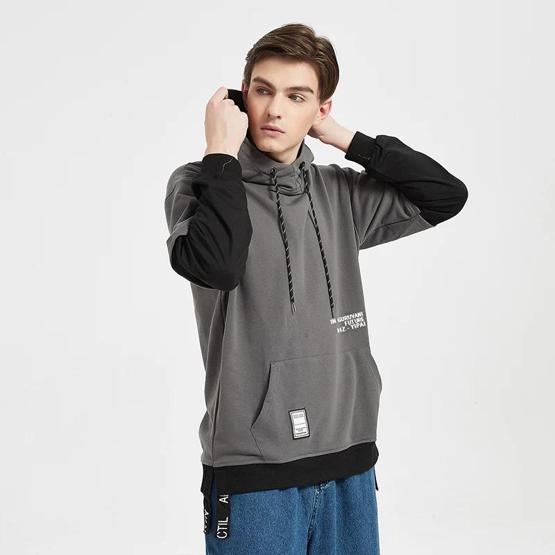 Nouveau sweat à capuche Patchwork Hip Hop hommes pull à capuche Streetwear décontracté mode vêtement