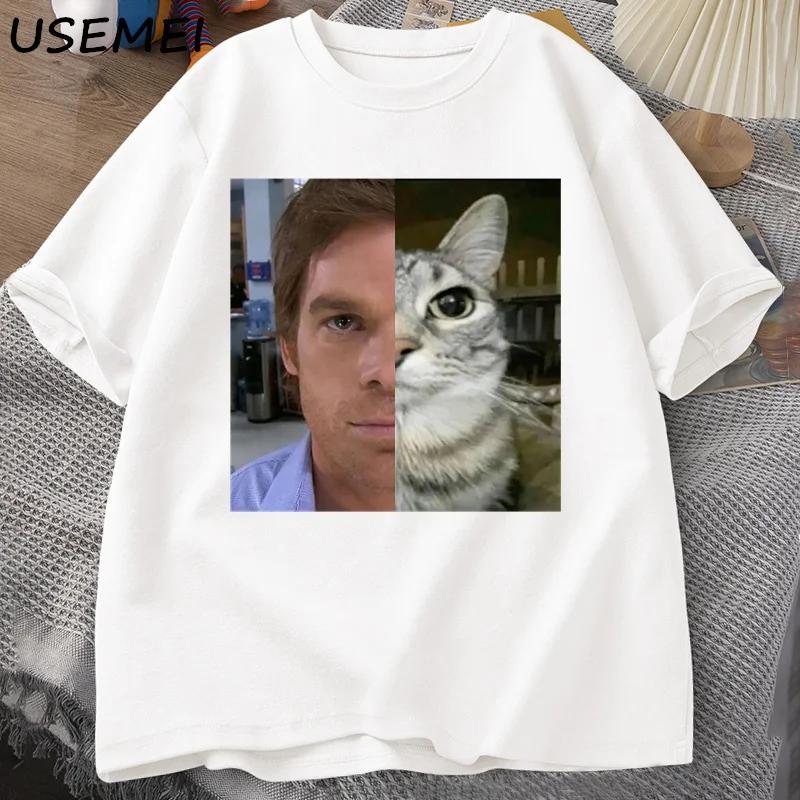 Dexter Morgan-T-shirt en coton à manches courtes et col rond pour homme, streetwear unisexe drôle, v
