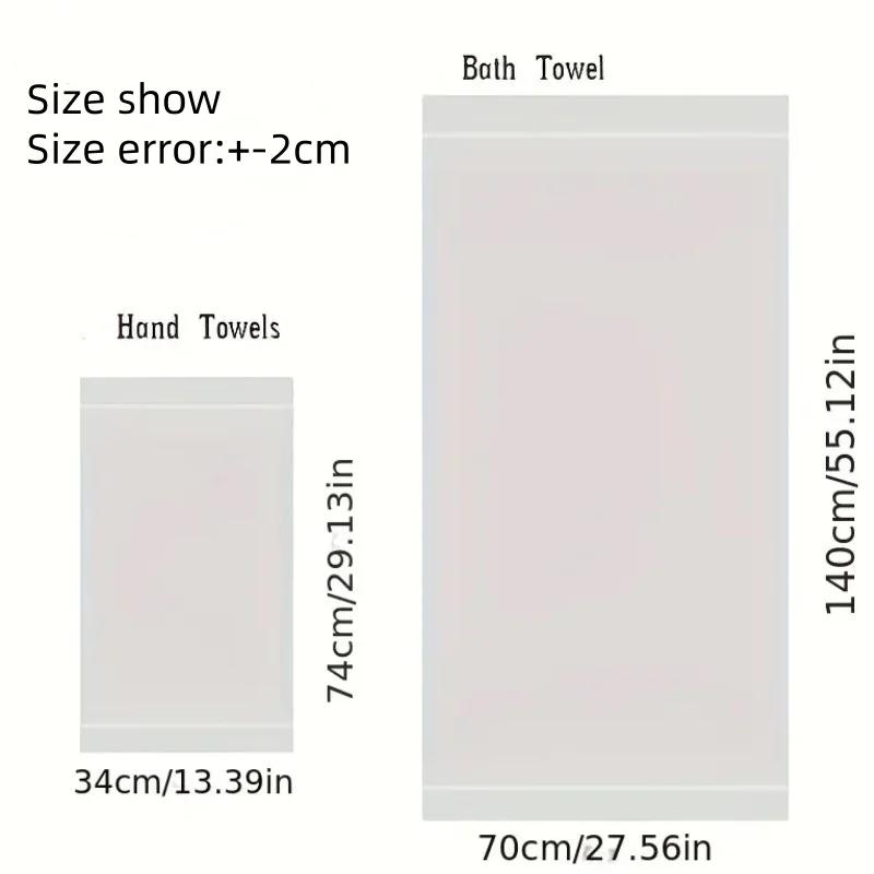2 pièces ensemble noir salle de bain serviette ensembles 100% coton brodé salle de bain serviette ca