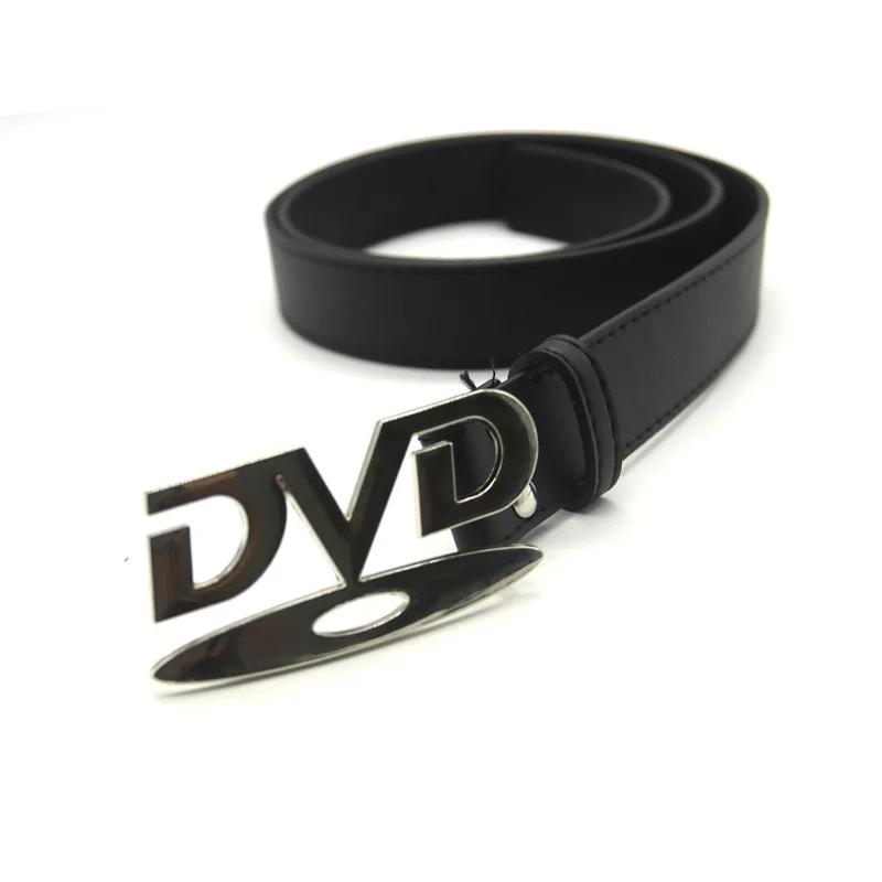 Ceinture unisexe à boucle DVD au design nostalgique, pour hommes et femmes, idéale pour les jeans, p