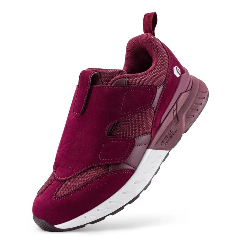 FitVille Chaussures de marche pour femmes diabétiques à coupe large avec fermeture à sangle, baskets