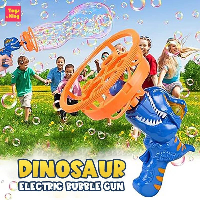 Pistolet à bulles électrique dinosaure, Tuba à soufflage automatique, grande Machine à bulles portat