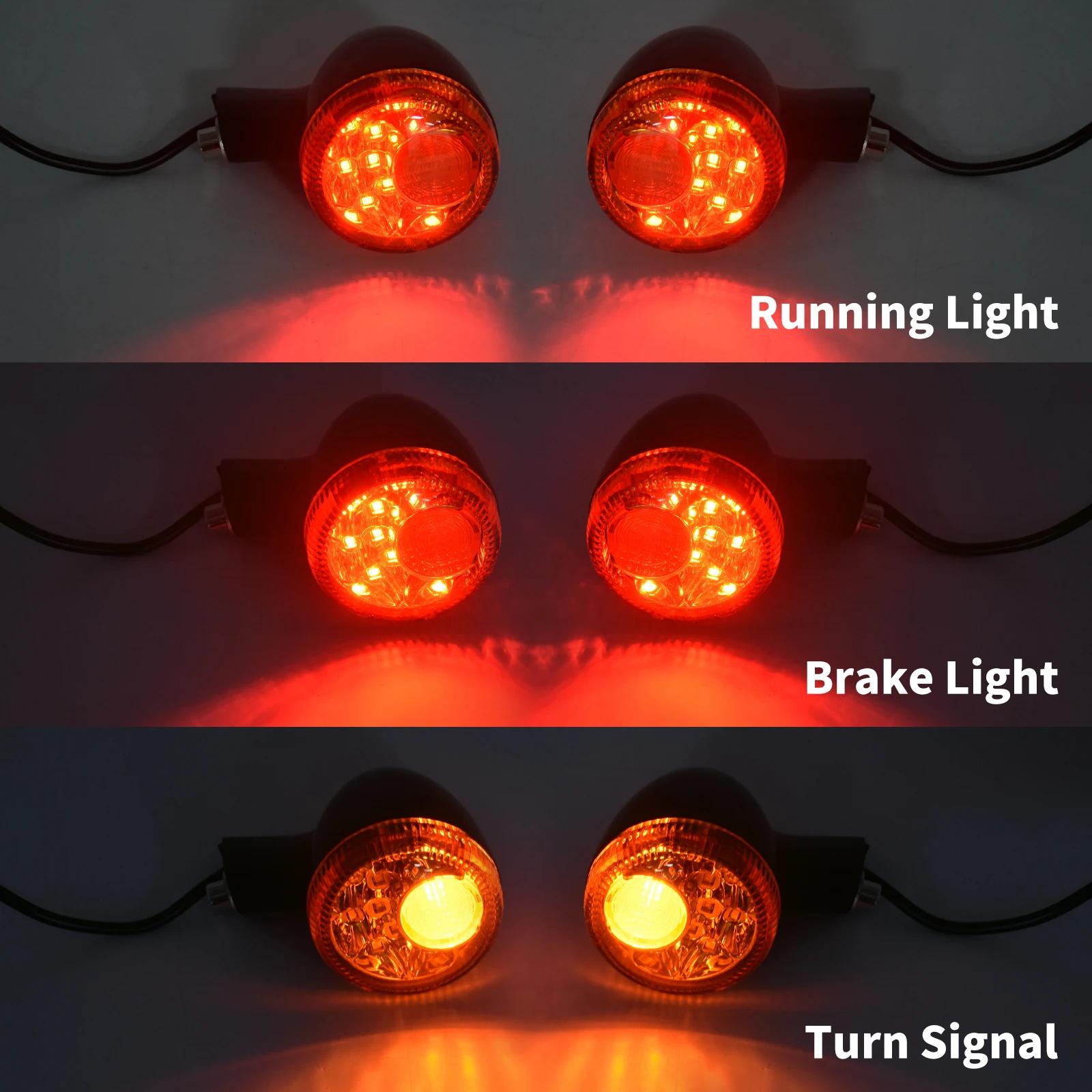Clignotant LED pour motos, indicateur de freinage arrière, pour Harley Sportster XL1200 883 Iron qua