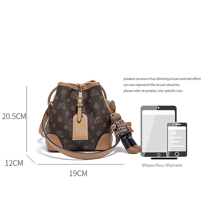 FOXER femmes mode sac à bandoulière seau épaule sac à main sac à main pour dame cadeau pour femme pe