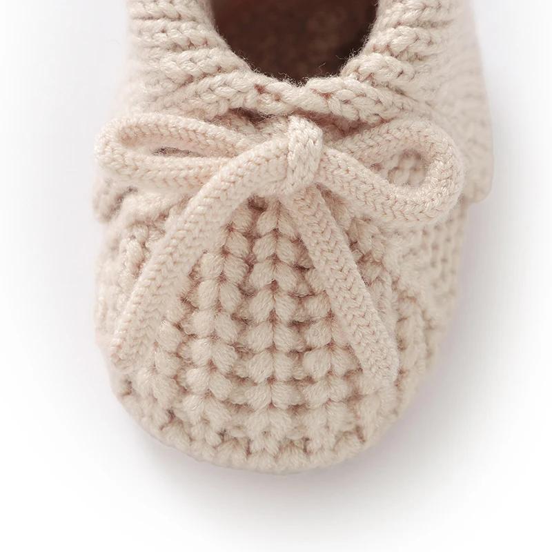Chaussures tricotées pour bébé de 0 à 18 mois, jolies bottes de marche respirantes rabattues pour no