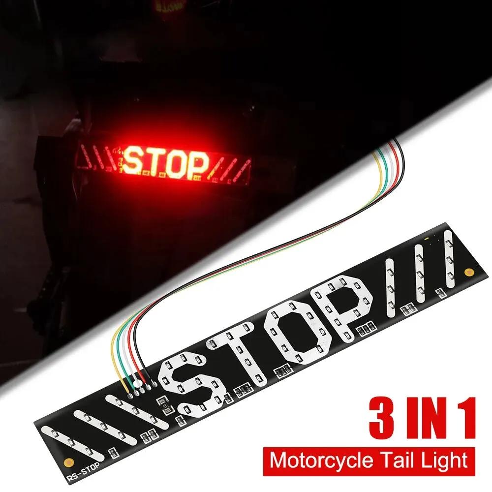 Clignotant LED universel pour moto, feu stop, clignotants, magasins de virage, feu arrière droit, pl