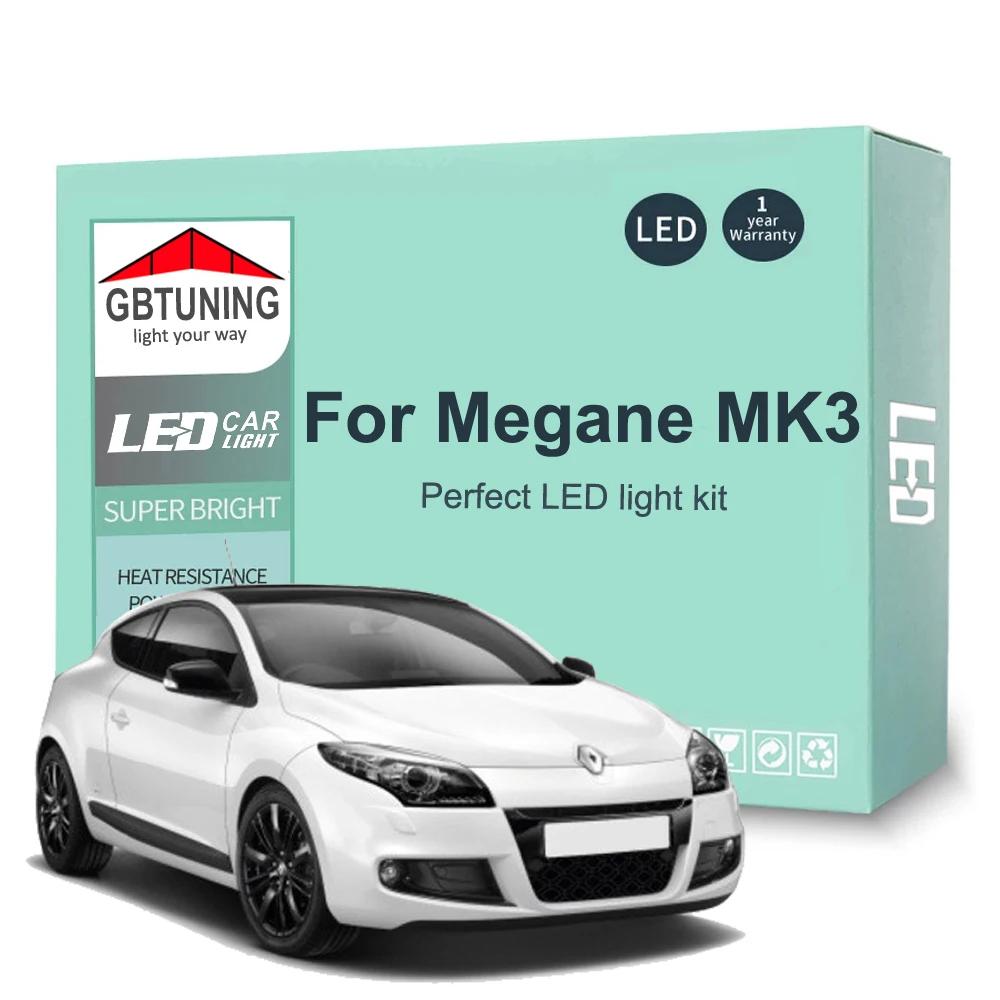 Kit d'ampoules intérieures LED Canbus, pour Renault Megane 3 III MK3 Hatchback Estate Grandtour Coup