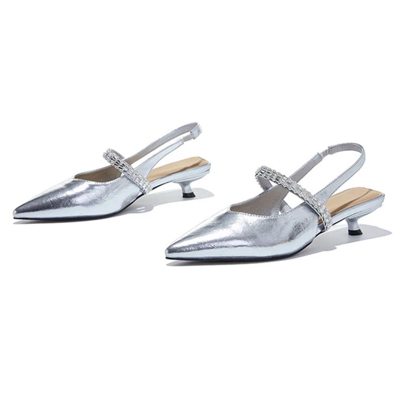 Sandales fermées à talon aiguille et bout pointu pour femme, style Mary Jane, grande taille, avec br